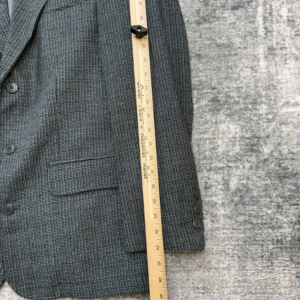 Territory Ahead‎ Blazer Jacket Mens 44R Silk Blue Gray Woven Coat Three Button